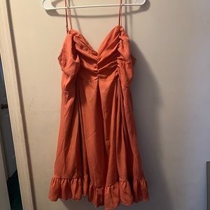 Cider ruffle  orange dress